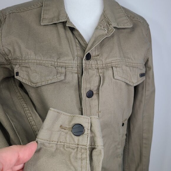 Comune Braydon Szafranski  Military Green Lightweight Denim Jacket - Picture 9 of 12